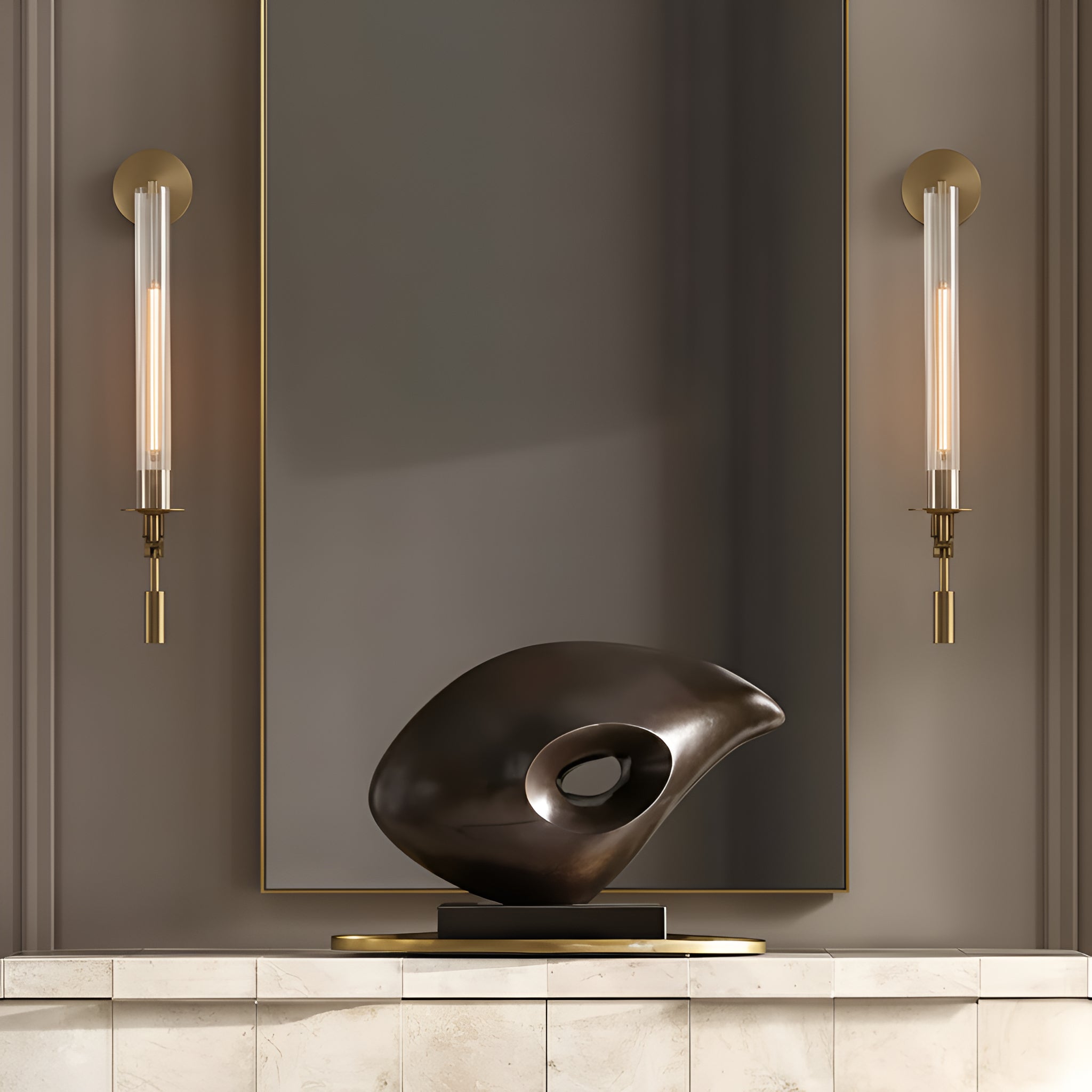 Atelier Orion Lumina Vertice Fluted Glass Sconce