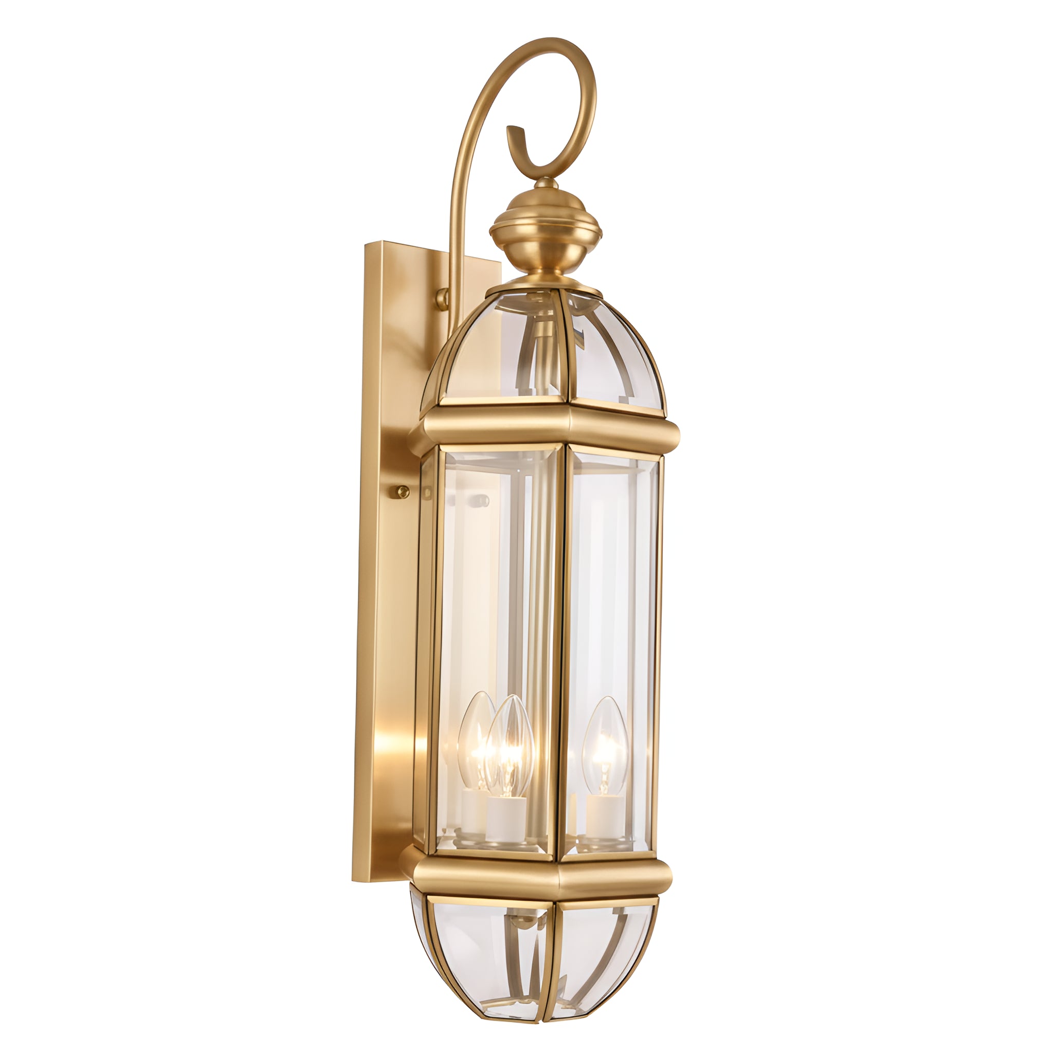 BrassHaven Lumiere Valora Dual-Candle Wall Lantern