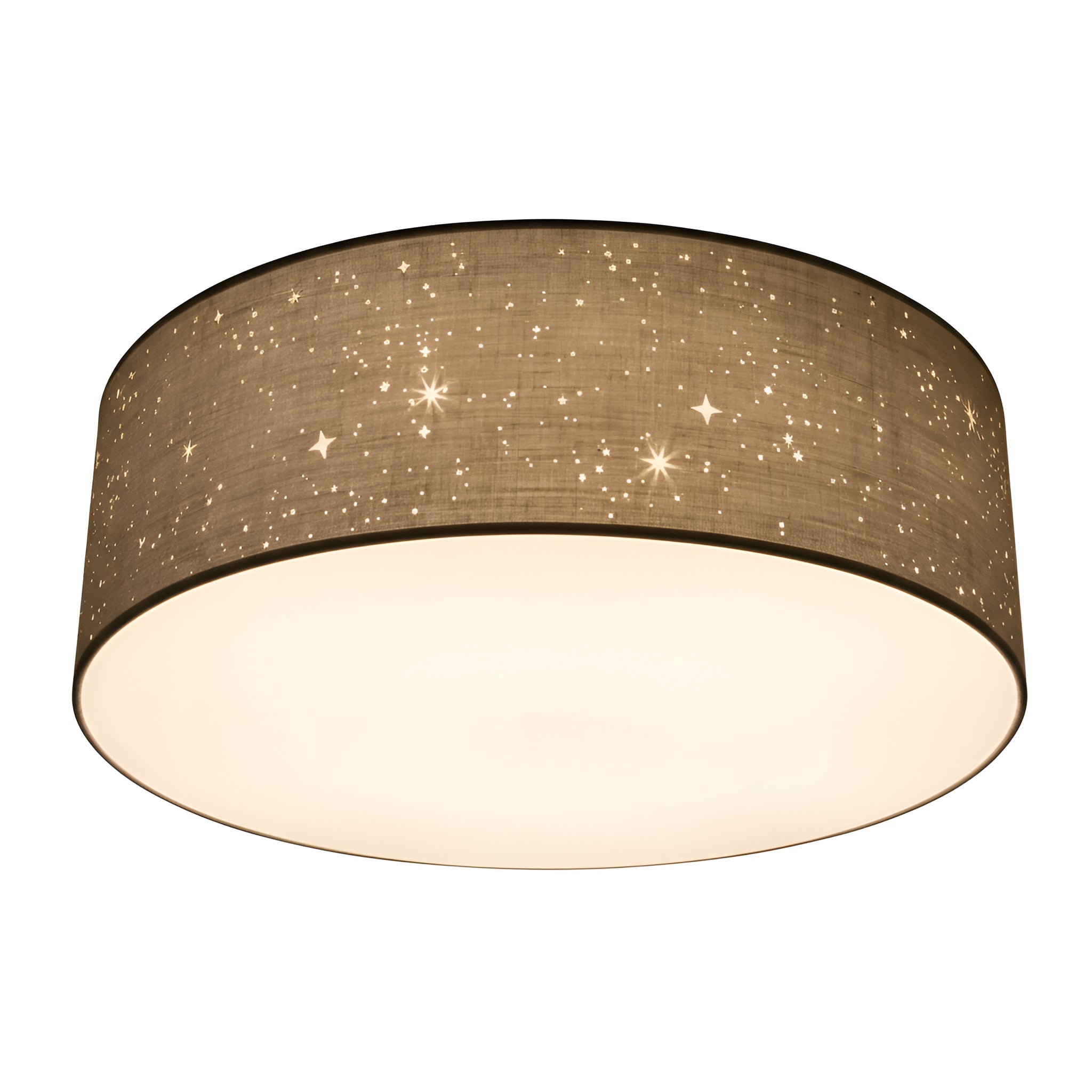Stellara Noctis Starburst Drum Flush-Mount Ceiling Fixture