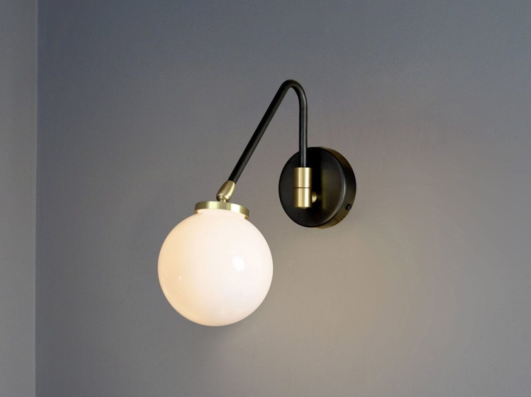Array Twin Opal Wall Light