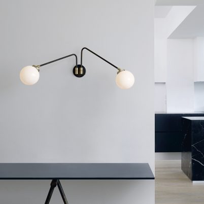 Array Twin Opal Wall Light