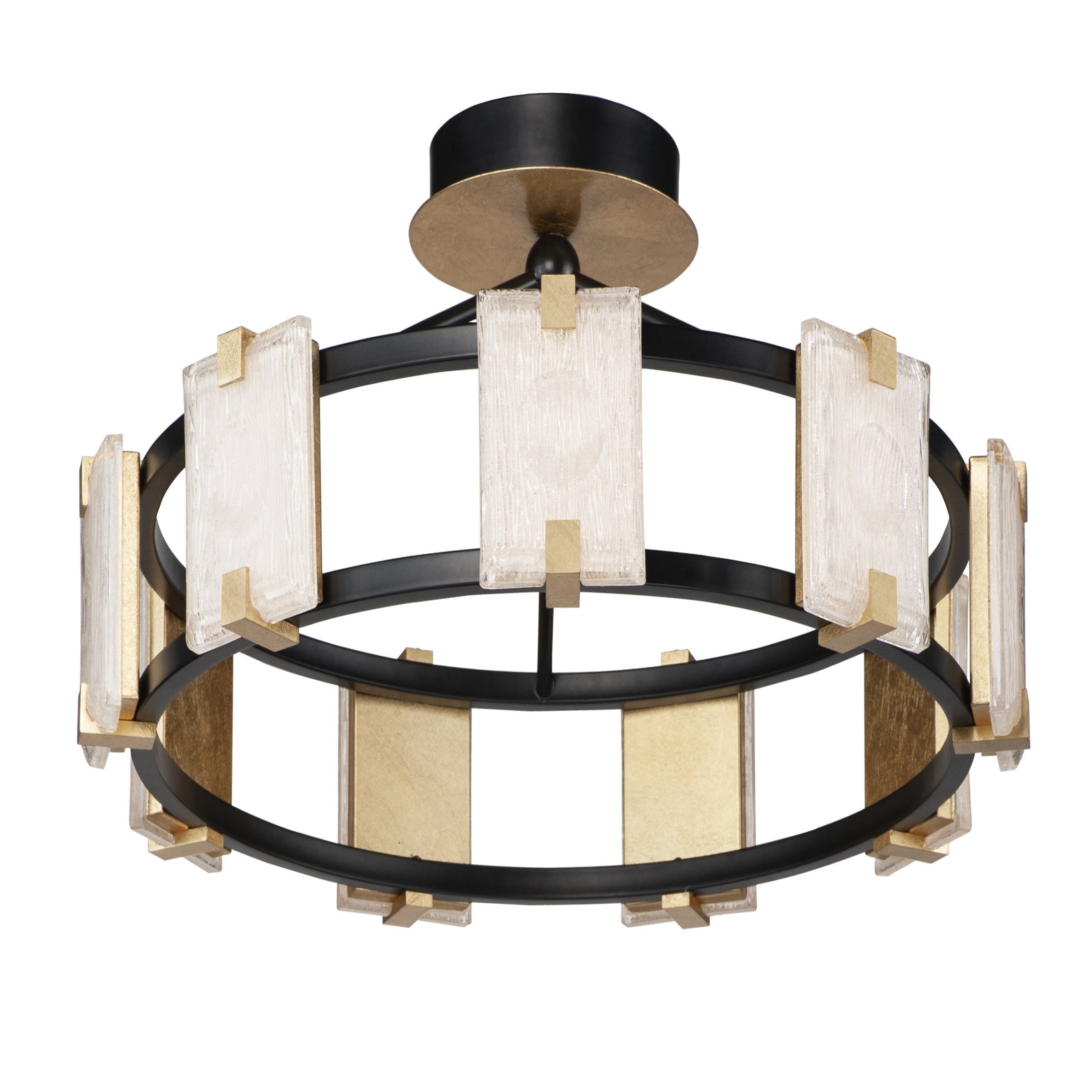 Radiant Crystal Semi Flush Ceiling Light